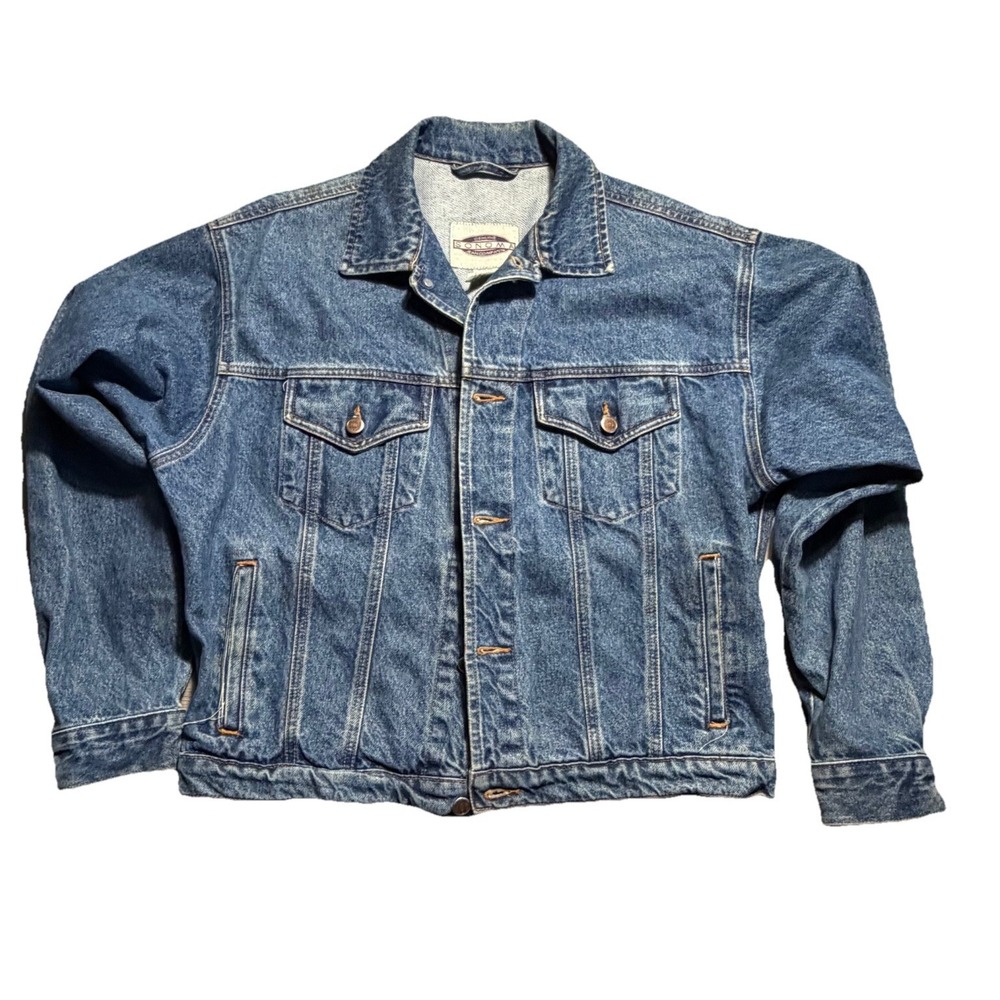 Vintage Sonoma Denim Jacket‎ Trucker Blue Wash Distressed Y2K 90s Mens